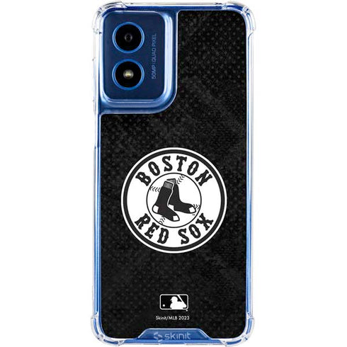 MLB Boston Red Sox Dark Wash Moto G 5G (2024) Clear Case